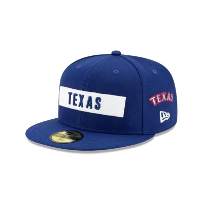 Texas Rangers Gorra | New Era MLB Boxed Wordmark 59fifty Fitted Cap Mexico - Azules